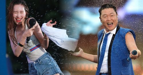 无视韩国干旱危机 宣美Psy开湿身秀挨批