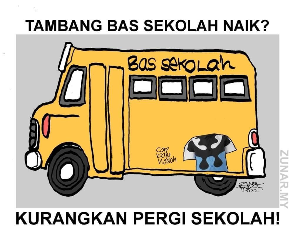 學巴車資漲 少去學校