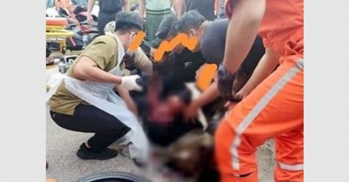 疑夹克拉链卡轮累事 军人左手卷入摩哆轮重伤