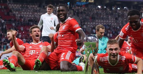 ◤德国超级杯足球赛◢5比3险胜红牛     拜仁第10度捧杯