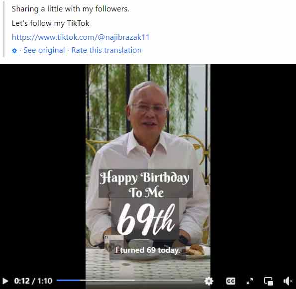 纳吉指接下来会在其TikTok账户分享许多很棒的养生之道。