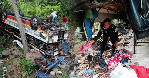 尼加拉瓜恐怖车祸 16死 乘客身上都是车的热油
