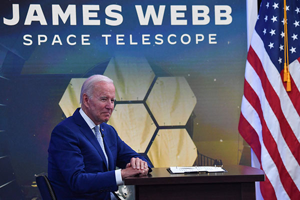 TELESCOPE james WEBB NASA SPACE 韦伯太空望远镜 拜登 星系团