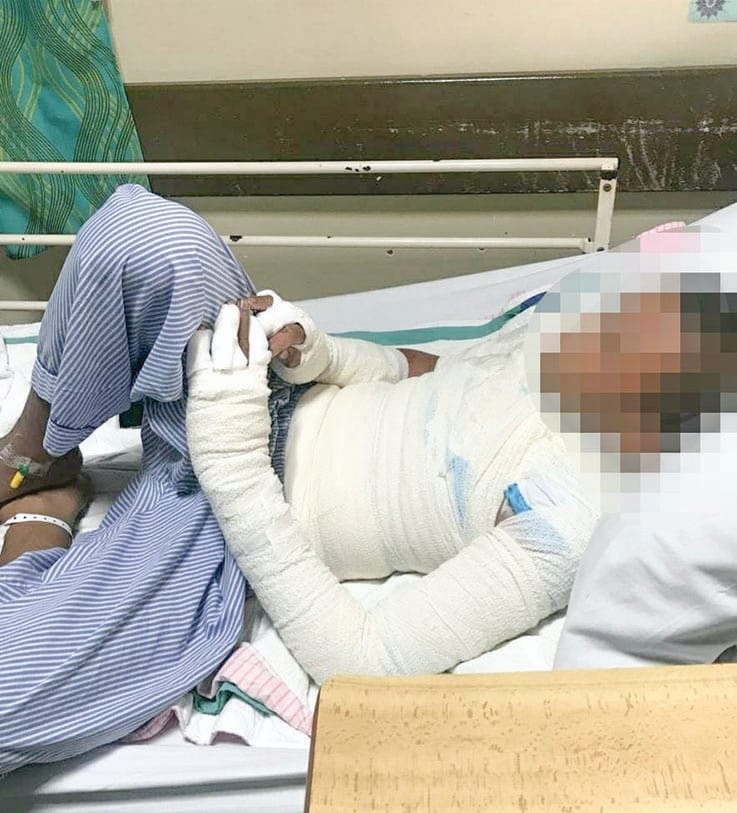 莫哈末费奇里目前在关丹中央医院治疗。（图取自《前锋报》）。
