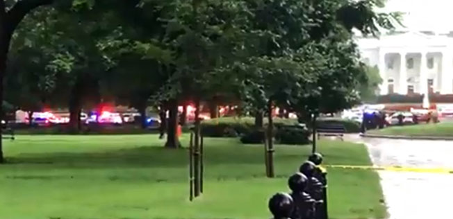 白宫对面的拉斐特公园已被封锁。