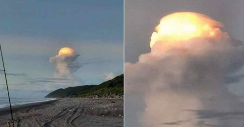 ◤台海风云◢台东出现“蘑菇云”  钓鱼客：以为导弹来了
