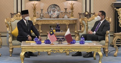 元首接见卡塔尔副揆 加强两国经贸．紧密合作抗疫