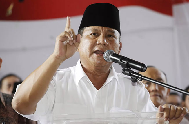 印尼国防部长普拉博沃宣布将在2024年竞选总统。