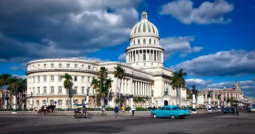 古巴首都哈瓦那国会大厦。