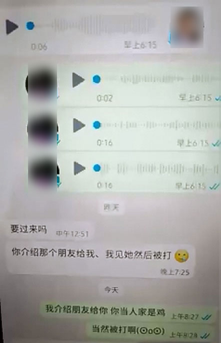 “大马王力宏”与人妻的语音和简讯对话被网民曝光。