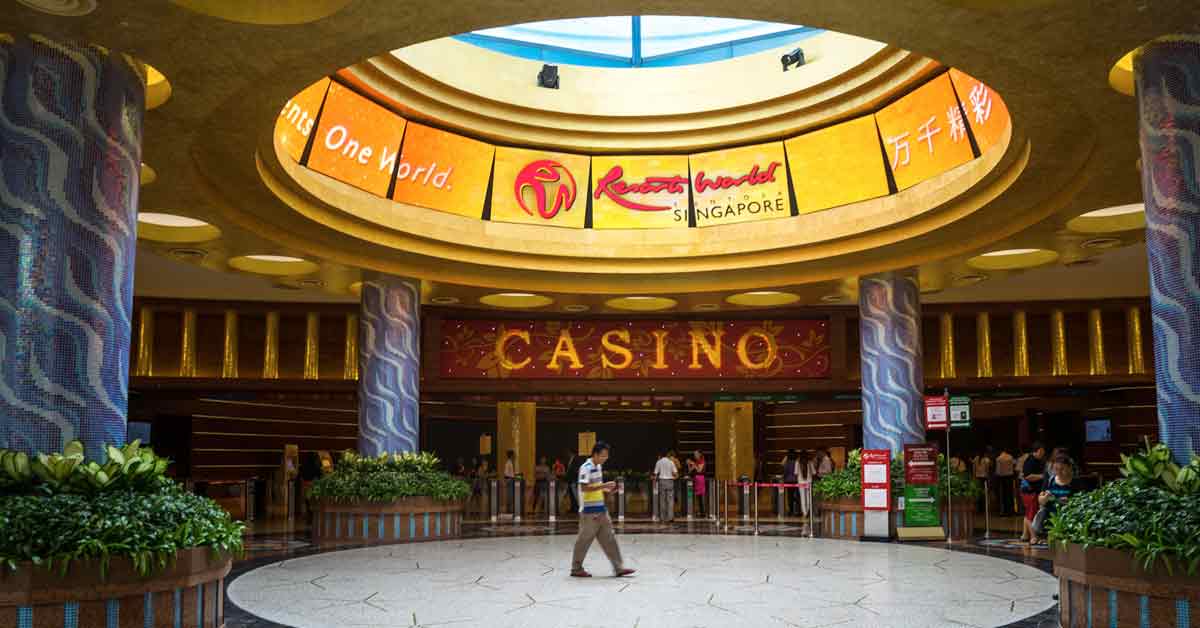 分析师认为，投资者或不看好云顶竞标澳门赌牌。图为新加坡圣淘沙名胜世界赌场。