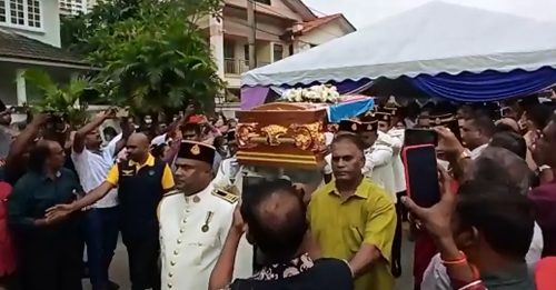 ◤沙米维鲁离世◢沙米维鲁出殡 灵车经过国大党总部