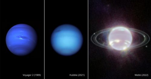 30年来最清晰 韦伯太空望远镜拍到海王星环