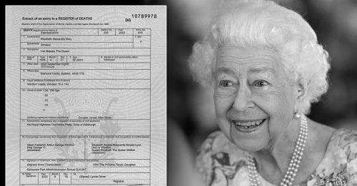 ◤英女王驾崩◢ 死亡证书公开 英女王因年迈而逝