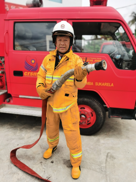 王文兴担任志愿消拯队队长已有16年。