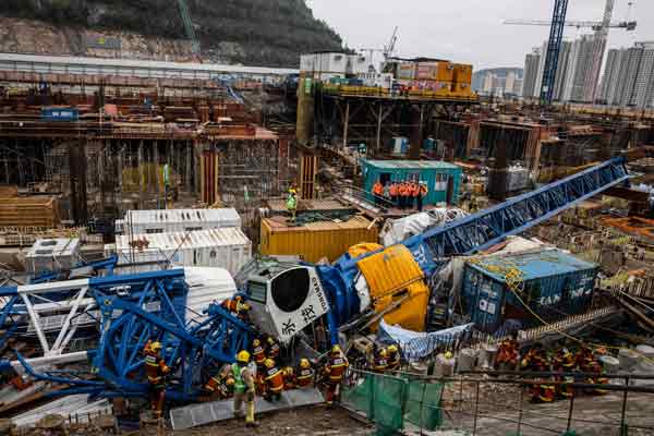 HONG KONG,CHINA,ACCIDENT,CONSTRUCTION