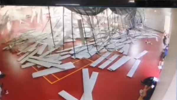 Taiwan Earthquake,ceiling falls