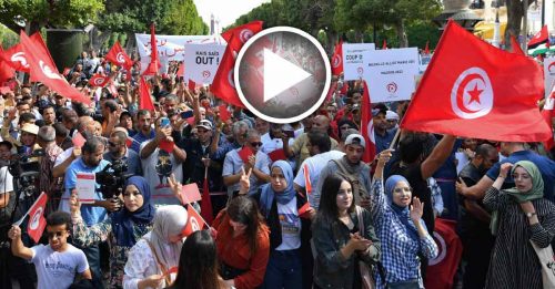 突尼西亚经济危机  民众上街怒吼 总统下台！