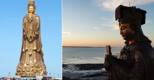 坐落澎湖 高达48公尺 世界最高妈祖神像揭幕