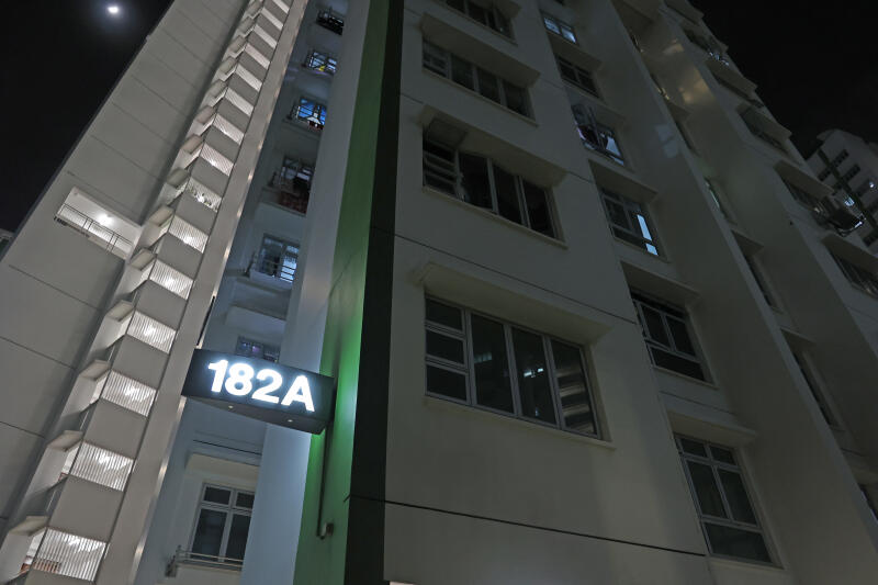 这起事件发生在兀兰13街:第182A座组屋高楼。