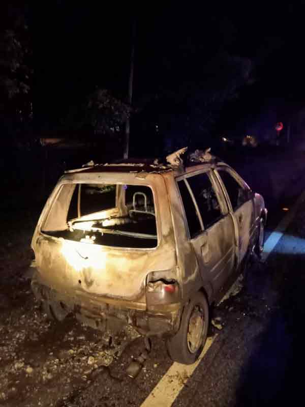 Selangor,fire car,charred corpse