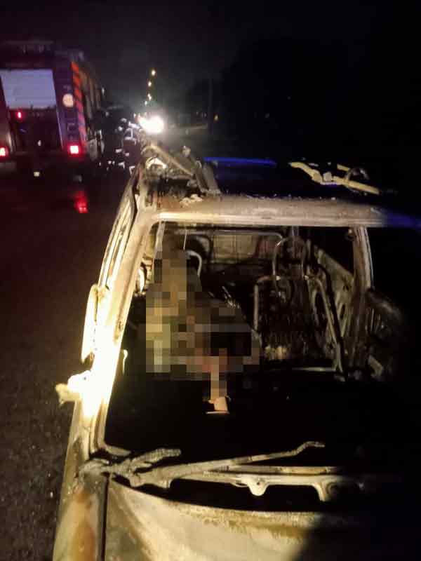Selangor,fire car,charred corpse