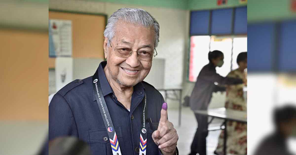 马哈迪周六在知知牙也国小投票。