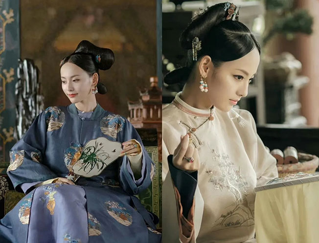 张嘉倪在《延禧攻略》扮的顺嫔有最美妃子称号。
