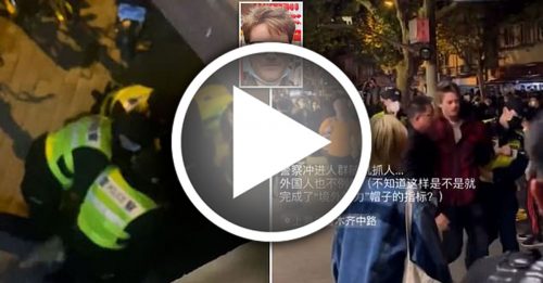 驻上海BBC记者采访抗议活动 遭警方袭击上铐带走