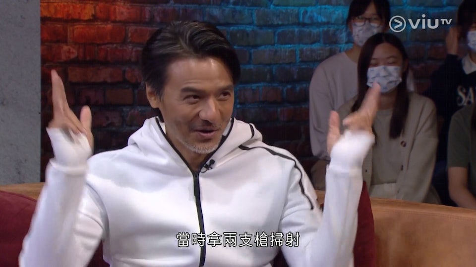 冯德伦指影响自己最深的电影为《英雄本色》,差不多看了100次。