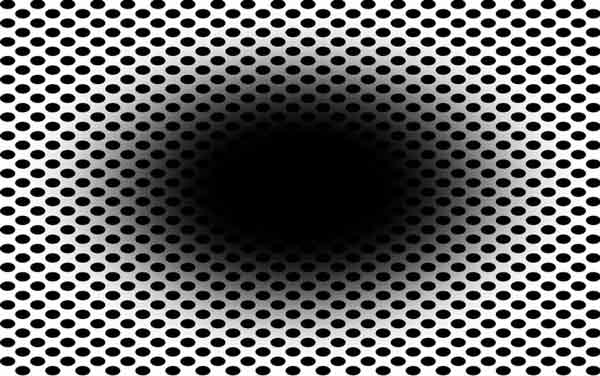 研究指86%人表示，感觉中间的黑色圆形图案就像黑洞一样不断变大。