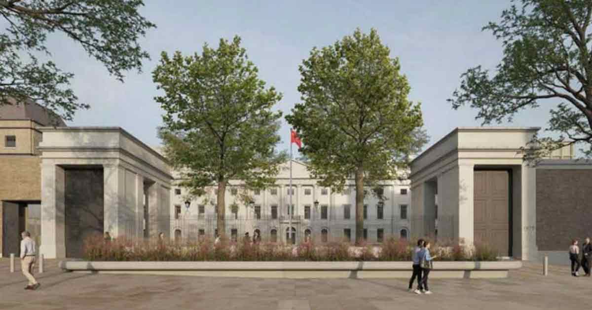 出自大衛奇普菲爾德建築師的中國駐倫敦使館新建築設計。