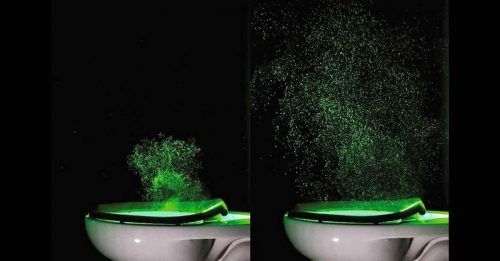 研究揭马桶冲水瞬间 细菌秒速2公尺喷出