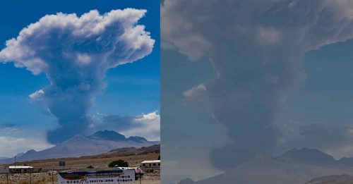 智利北部火山隆隆作响  喷6000公尺高灰柱