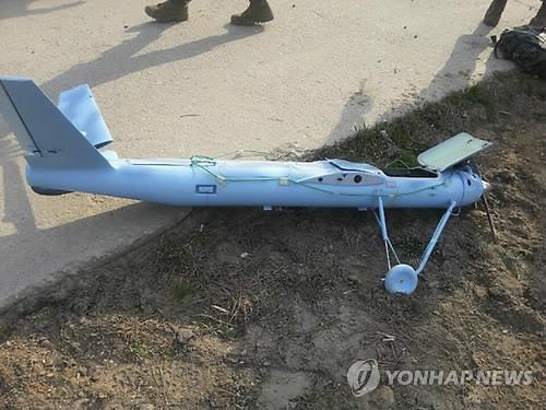 据报导，这次是朝鲜无人机时隔5年再次侵犯韩国领空。图为此前入侵韩国的朝鲜无人机。（资料图）