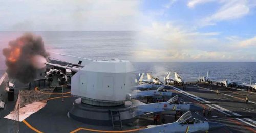 美航母打擊群進南海  中國艦隊實戰化演練