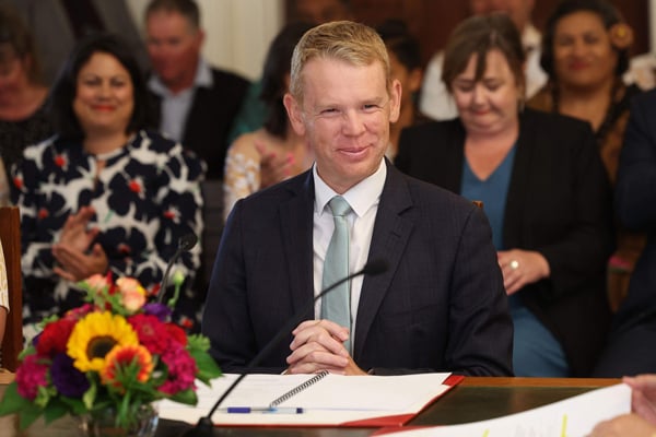 纽西兰现任教育和警察部长的希金斯成为新任总理。（法新社）