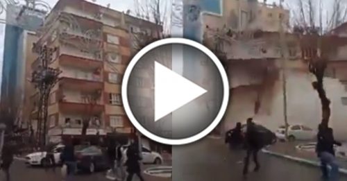 ◤土耳其强震◢ 余震狂袭 大楼垂直崩塌