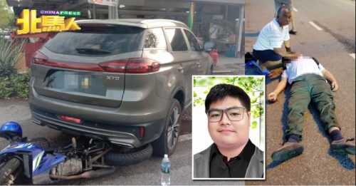 煞停不及 撞人又撞车 SPM华裔考生 车祸重伤亡