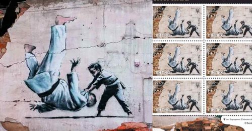 班克西壁画 变“X普汀”邮票 乌克兰民众纷抢购