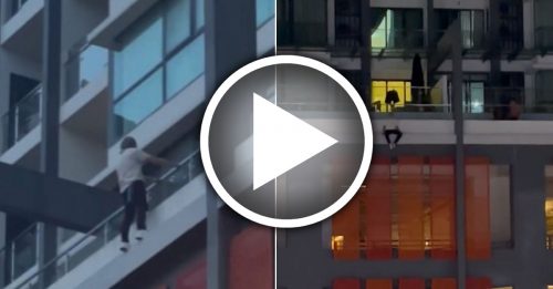 蕉赖著名购物广场公寓 有人企图跳楼自杀
