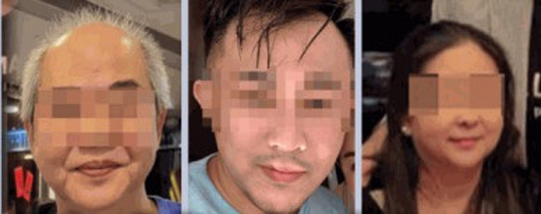 蔡天凤前夫的父亲（左）、兄长（中）和母亲已被落案起诉。
