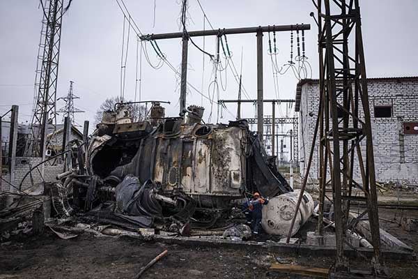 ukraine russia electric energy 俄乌开战 敖德萨 变电站 断电