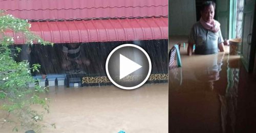 相隔17年 三合港严重水灾 村民受困家中等救援