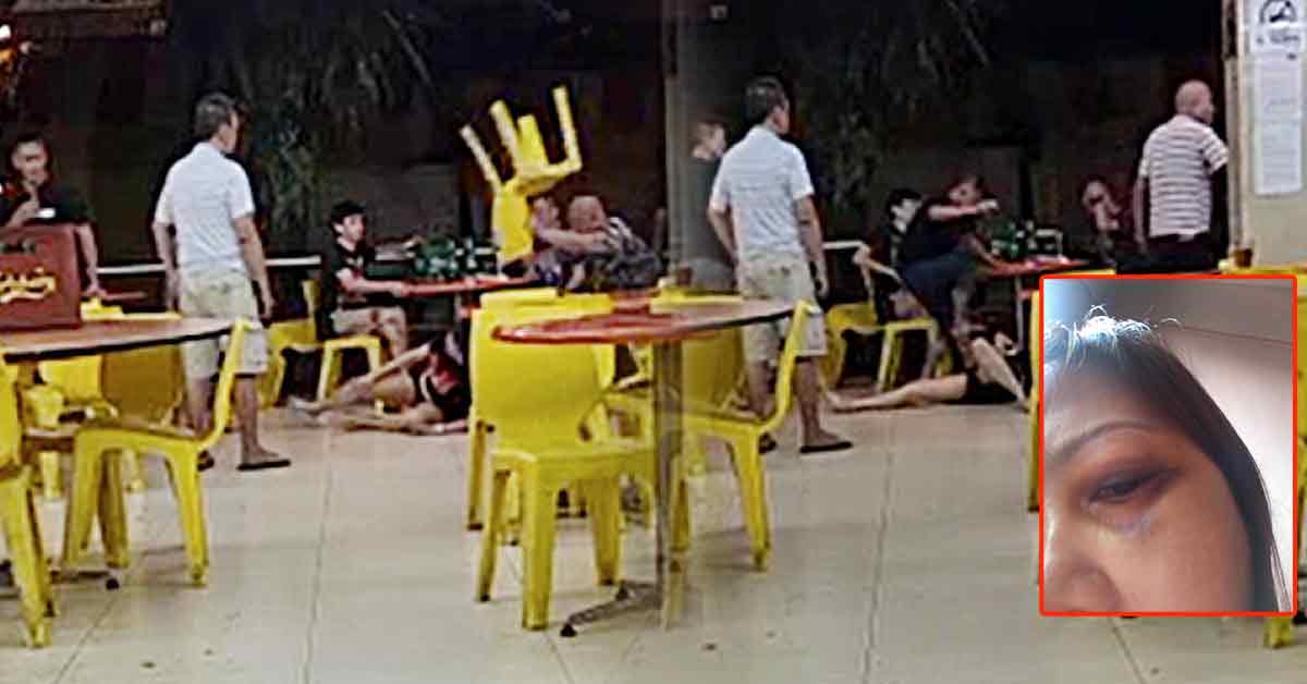 疑拒陪玩赌花生 2阿叔围殴啤酒女 全程被拍下