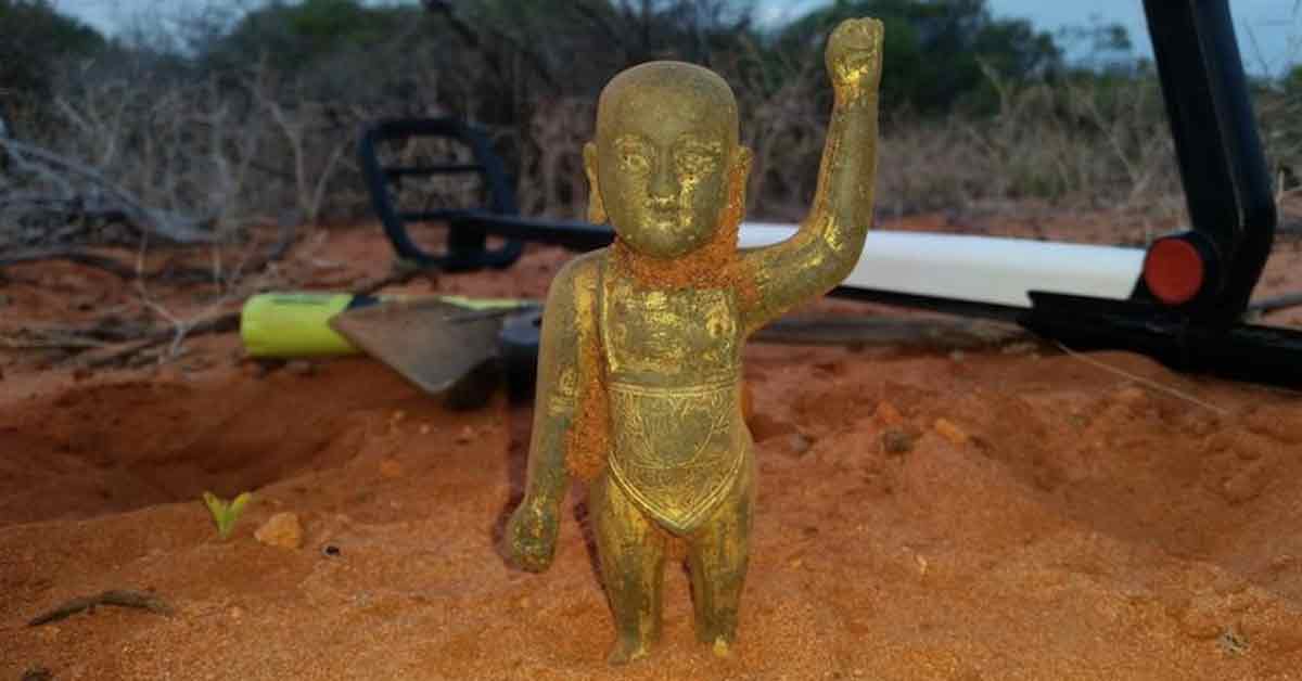 西澳出土的相信是明朝初年风格的婴儿佛像。 