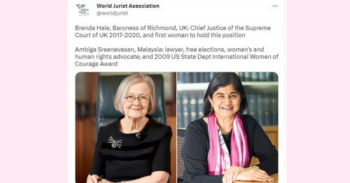 表扬在妇女人权倡导做的努力 安碧嘉获世界法学家协会奖