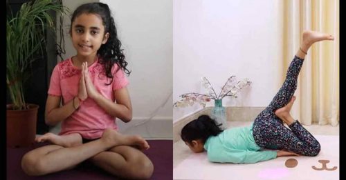7岁女孩获健力士纪录认证 最年轻瑜伽女教练