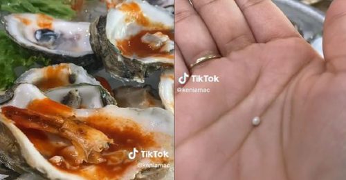 和男友约会有惊喜 女子吃牡蛎发现珍珠