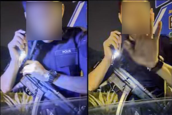 警察要中国籍女子出示护照，并在看到她录视频时，尝试用手挡住镜头。